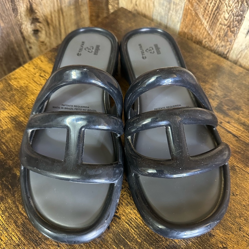 TELFAR x Melissa Black Slide Sandals